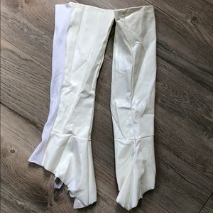 White go-go boot covers